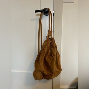 Faux Suede Sling Purse